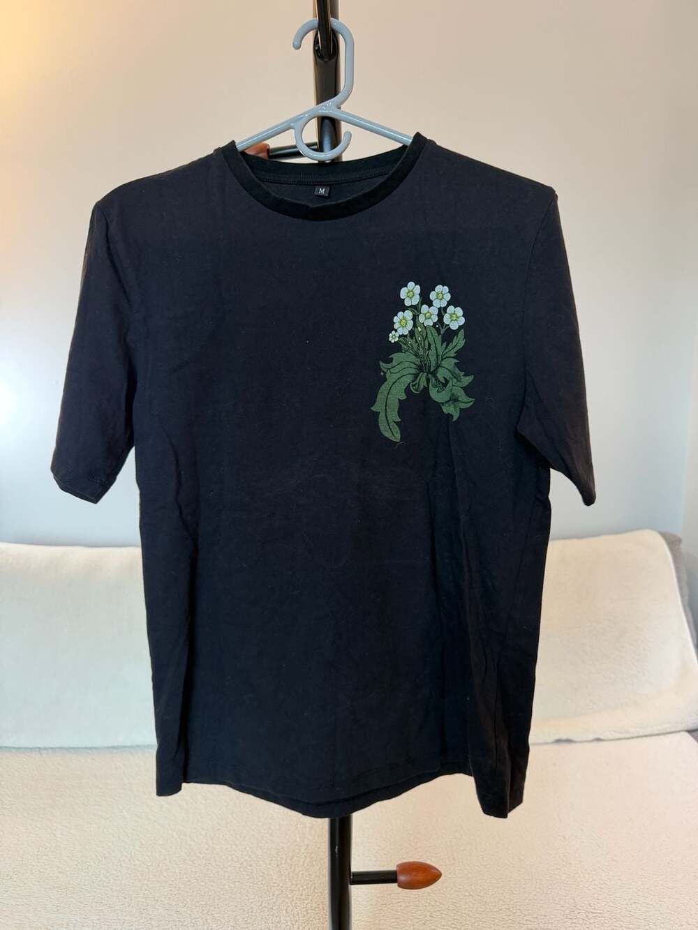 Designer Inspired Loewe William Morris Fox & Flowers Graphic T-Shirt Black